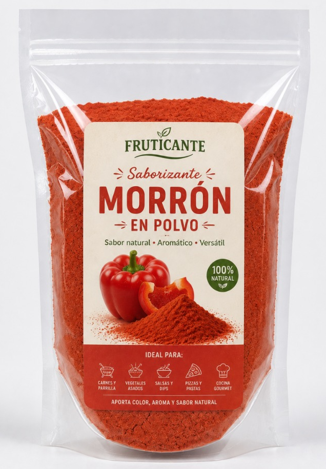 Morrón en Polvo Fruticante - Polvos Saborizantes Naturales