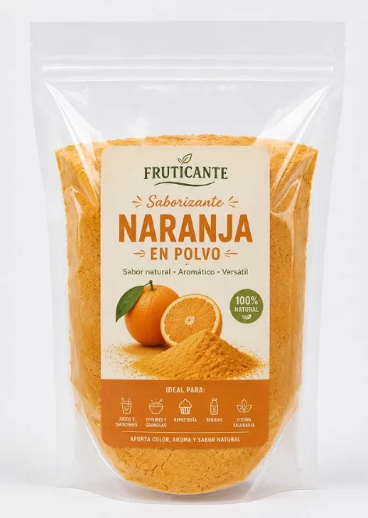 Naranja en Polvo Fruticante - Polvos Saborizantes Naturales